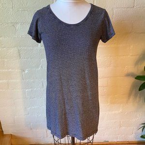 Navy Stripe cotton T shirt dress